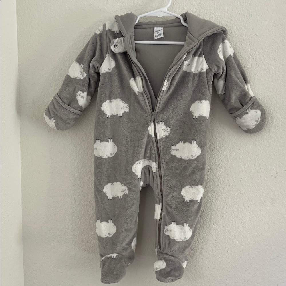 Carter's Gray Sheep Pattern Footie